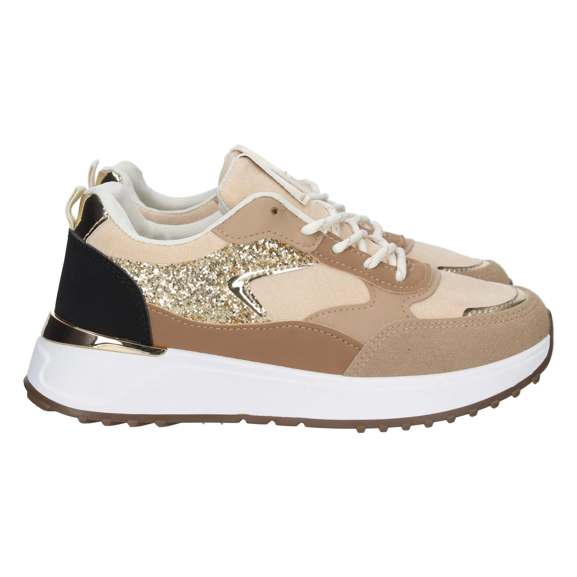 Zapatilla deportiva cómoda para mujer color kaki