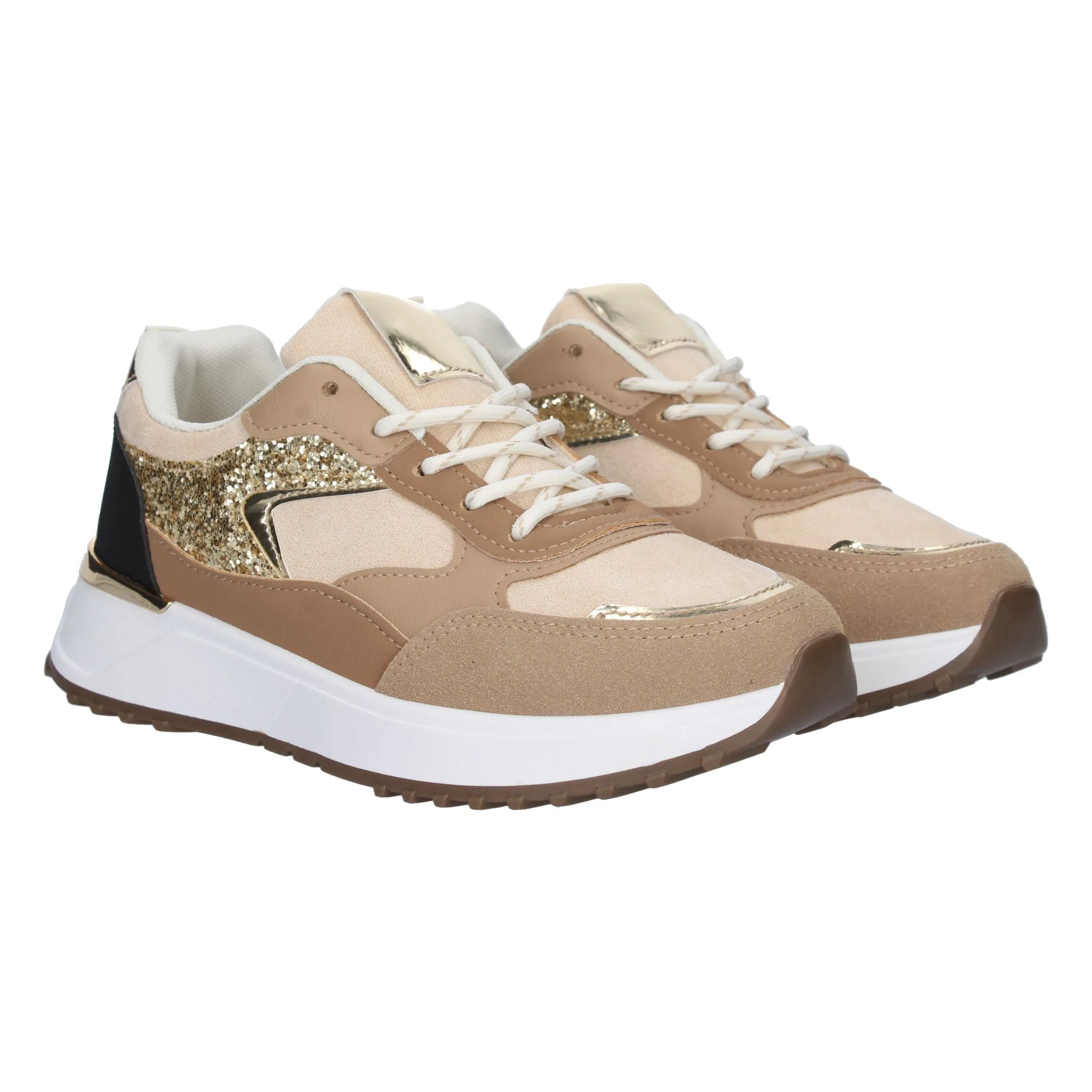 Zapatilla deportiva cómoda para mujer color kaki