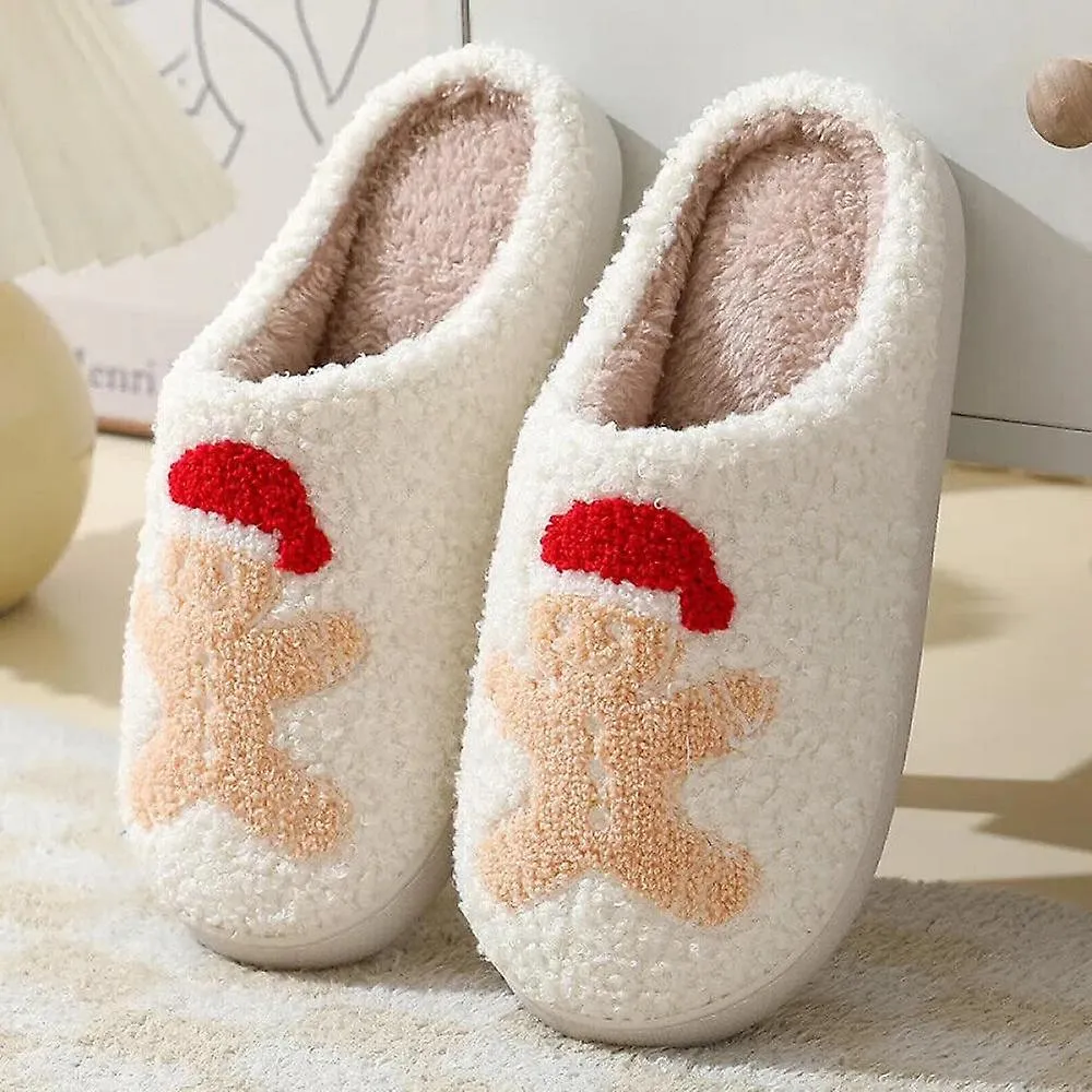 Zapatillas de Navidad Para Mujer Invierno Hogar Otoño Calidez Grueso Antideslizante
