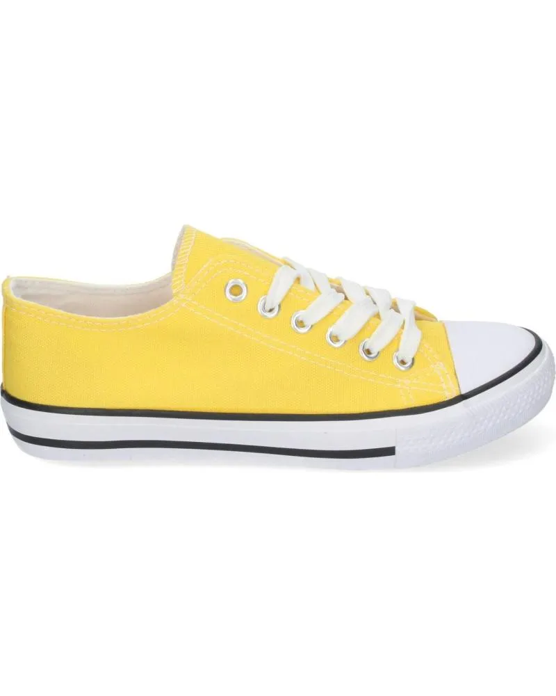 Zapatillas deporte PUNTOSALAO  de Mujer ZAPATILLAS PLANAS COMODAS ESTILO BAMBA LONA MUJER AMARILLO F  VARIOS COLORES