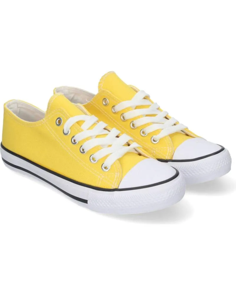 Zapatillas deporte PUNTOSALAO  de Mujer ZAPATILLAS PLANAS COMODAS ESTILO BAMBA LONA MUJER AMARILLO F  VARIOS COLORES