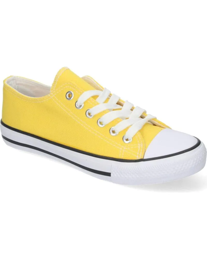 Zapatillas deporte PUNTOSALAO  de Mujer ZAPATILLAS PLANAS COMODAS ESTILO BAMBA LONA MUJER AMARILLO F  VARIOS COLORES