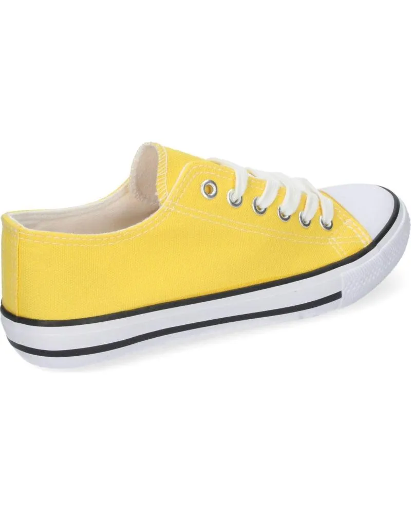 Zapatillas deporte PUNTOSALAO  de Mujer ZAPATILLAS PLANAS COMODAS ESTILO BAMBA LONA MUJER AMARILLO F  VARIOS COLORES
