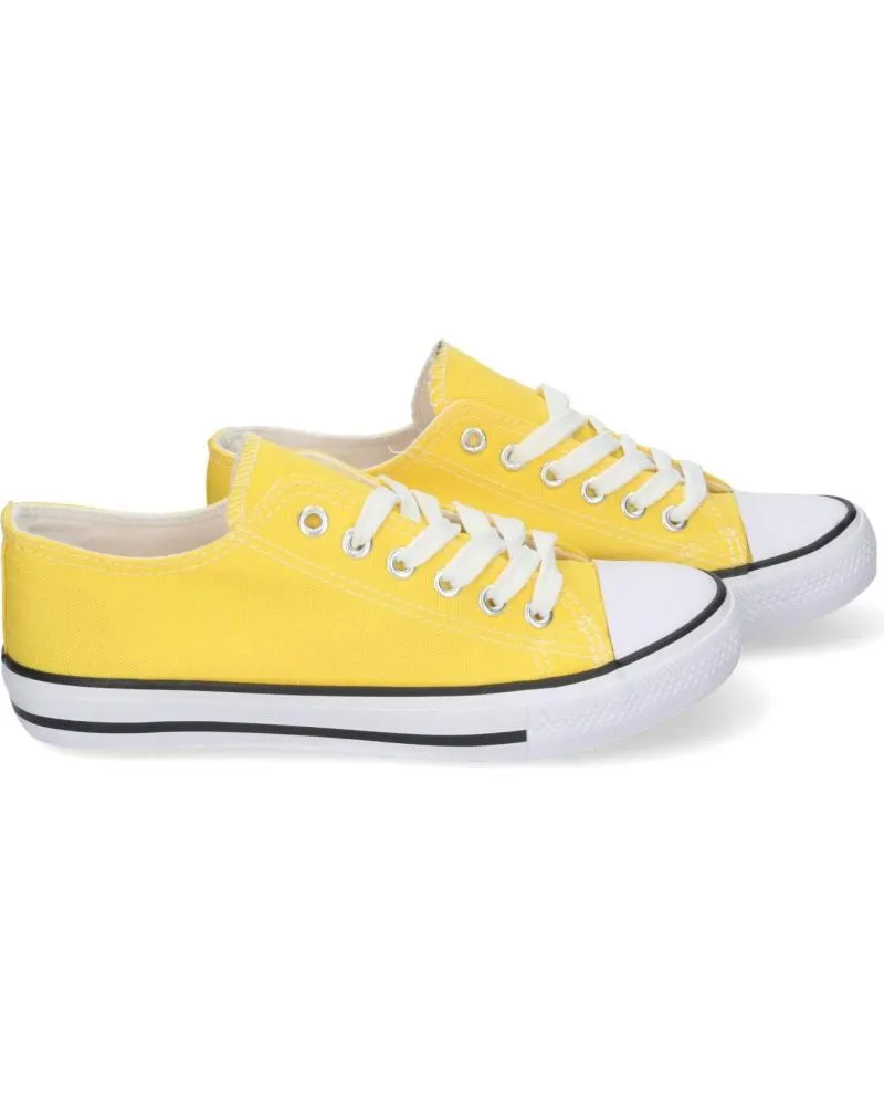 Zapatillas deporte PUNTOSALAO  de Mujer ZAPATILLAS PLANAS COMODAS ESTILO BAMBA LONA MUJER AMARILLO F  VARIOS COLORES