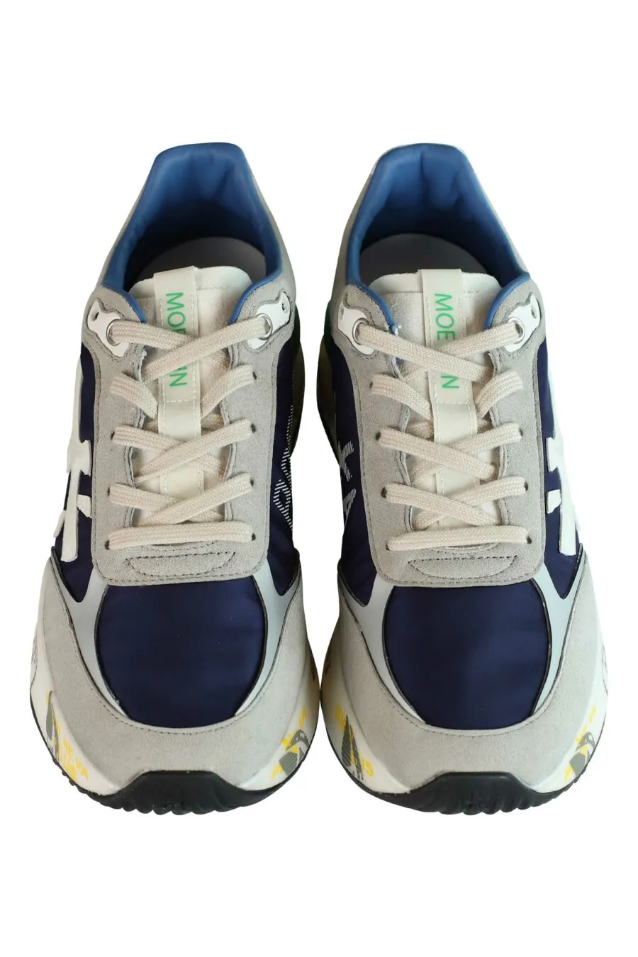 Zapatillas grises con azul oscuro 