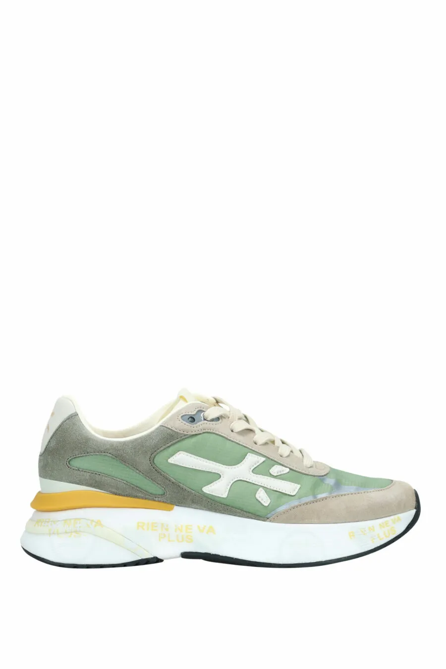 Zapatillas verde con beige 