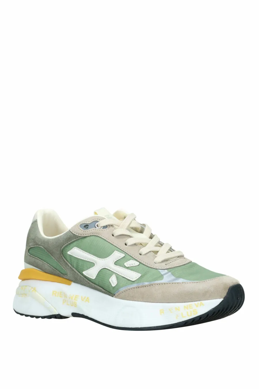 Zapatillas verde con beige 
