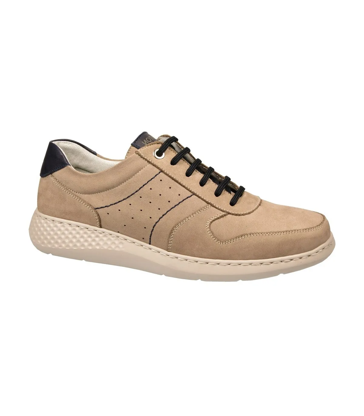 Zapato de cordones para hombre color topo