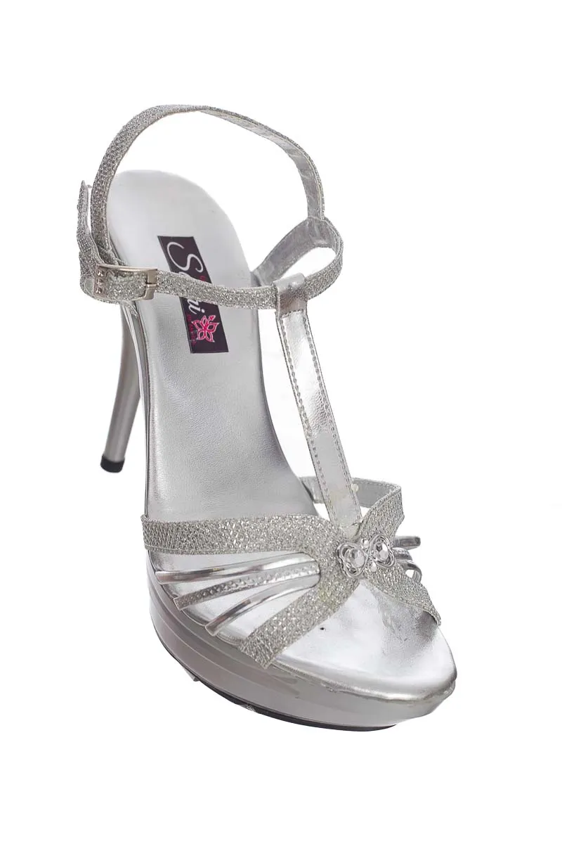 ZAPATOS COLOR PLATEADO  SAORI