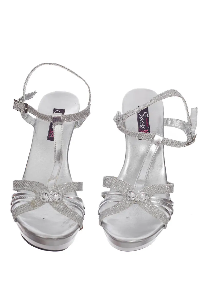ZAPATOS COLOR PLATEADO  SAORI