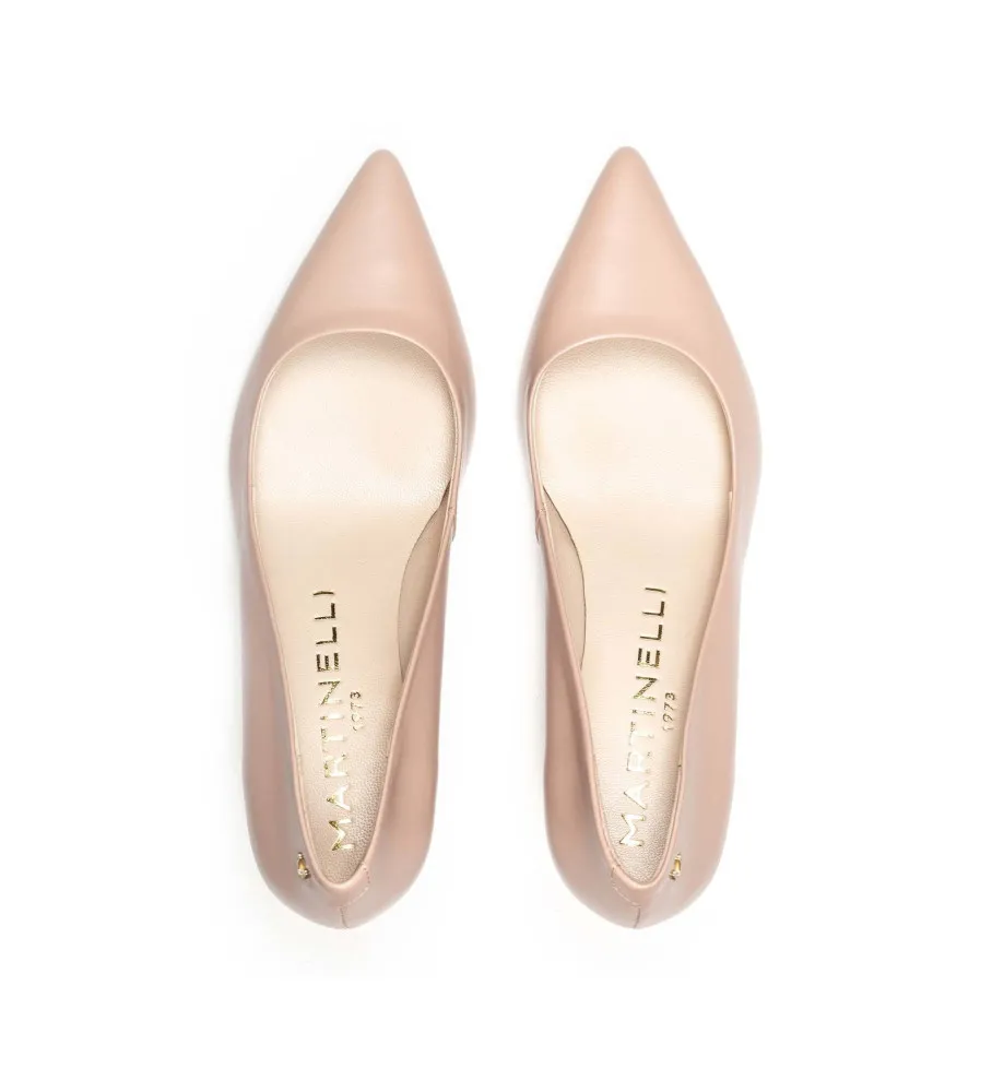 ZAPATOS DE PIEL FONTAINE NUDE ALTURA TACóN 6,5CM