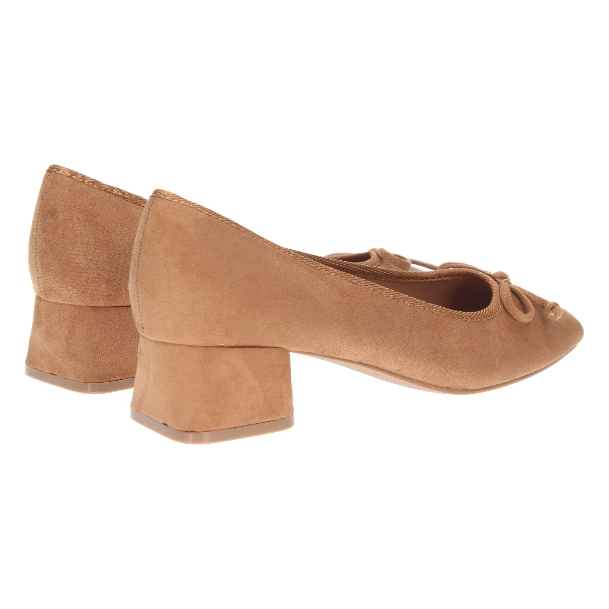 ZAPATOS DE SALóN CON TACóN BAJO COLOR MARRóN PARA MUJER S2492