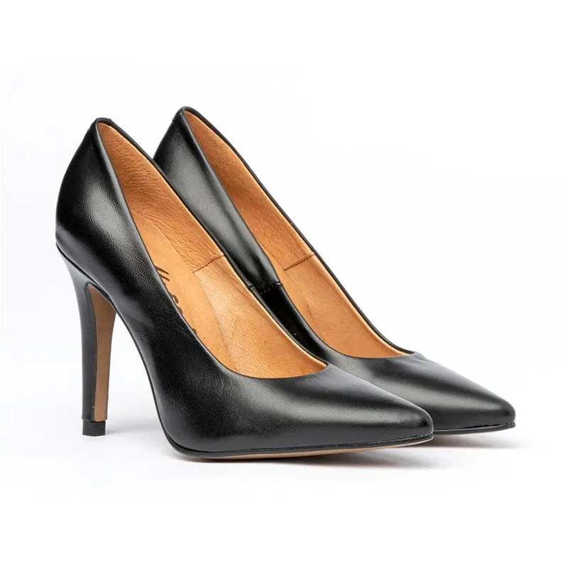 Zapatos De Salón Mujer Piel Napa Tacón Alto 1494 Negro, de Eva Mañas