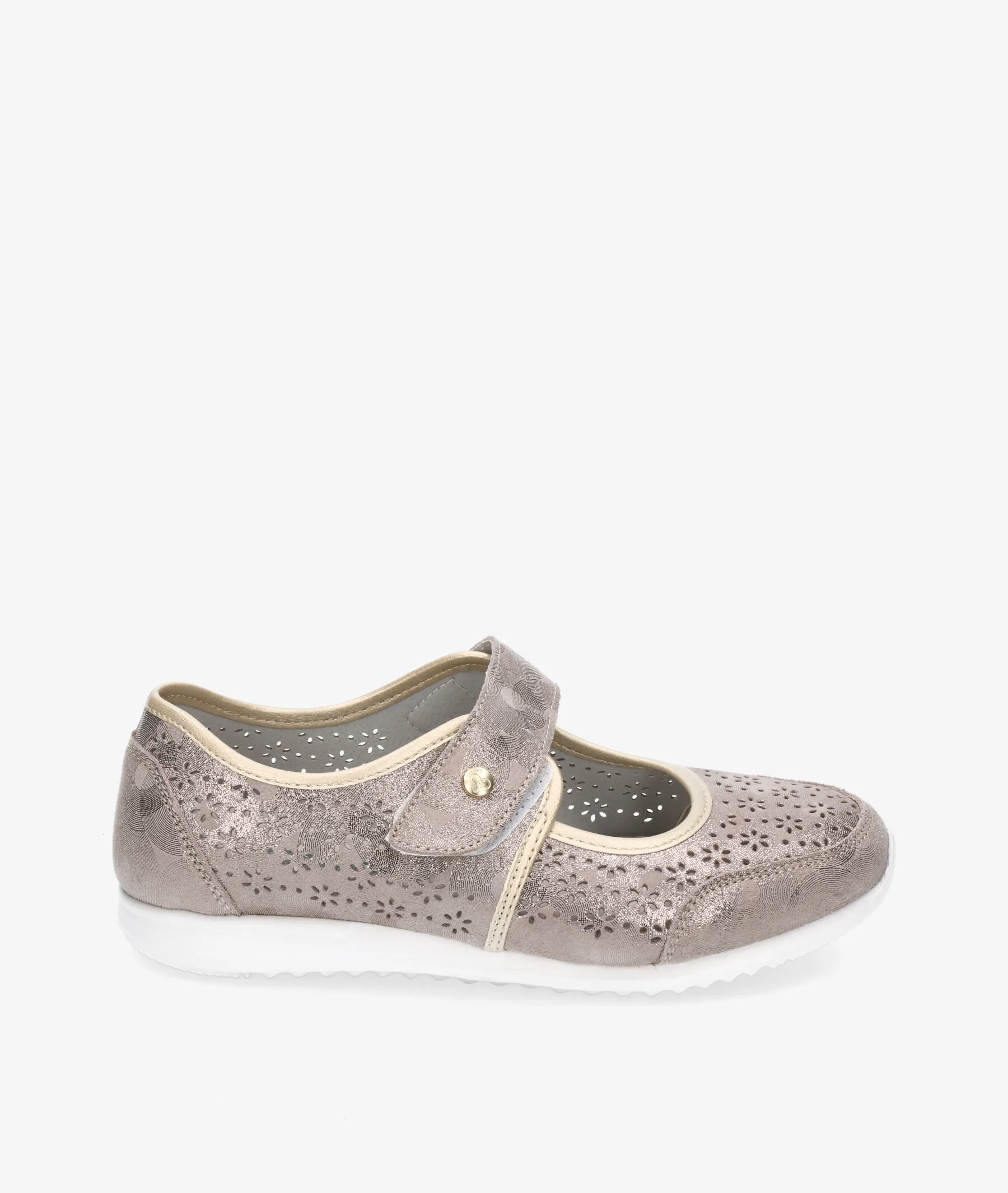 Zapatos de tacón bajo AMARPIES 17083 en topo