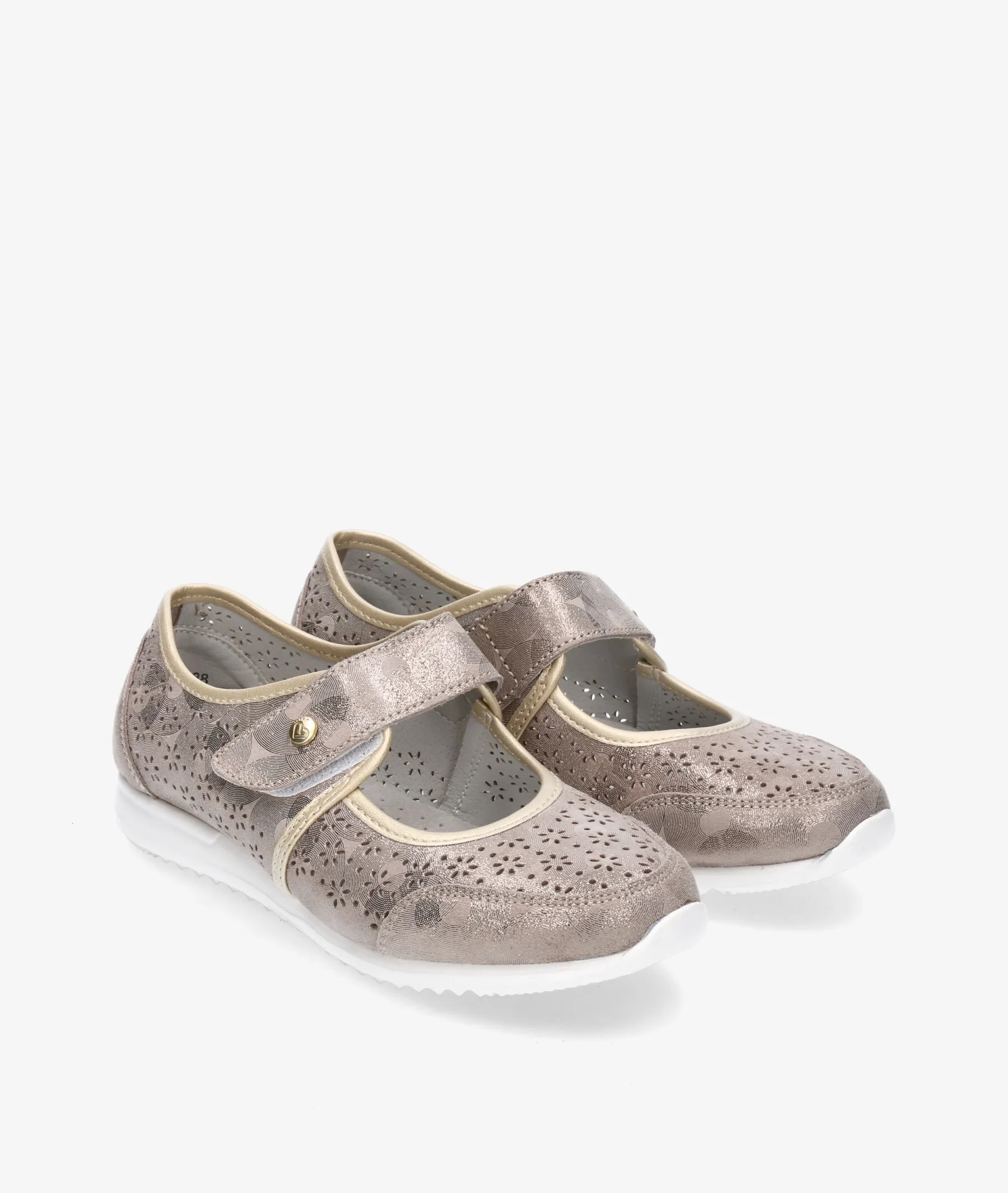 Zapatos de tacón bajo AMARPIES 17083 en topo