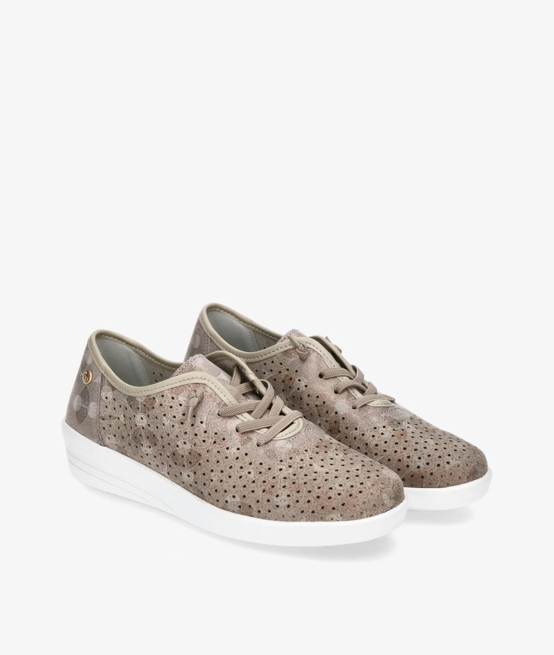 Zapatos de tacón bajo AMARPIES 26383 en topo