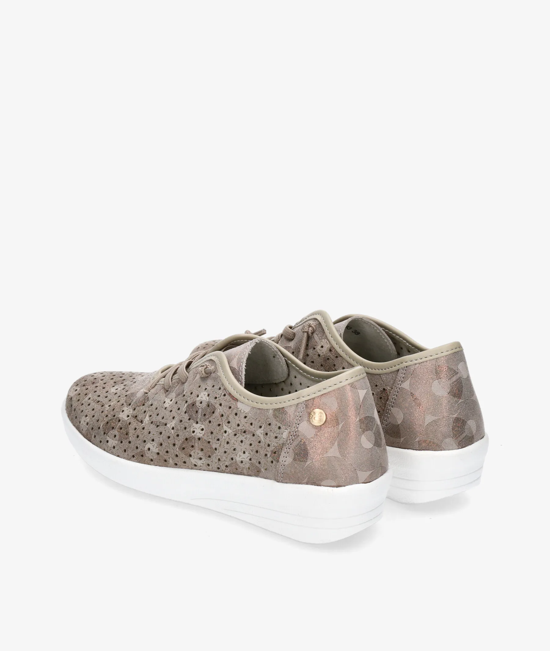 Zapatos de tacón bajo AMARPIES 26383 en topo