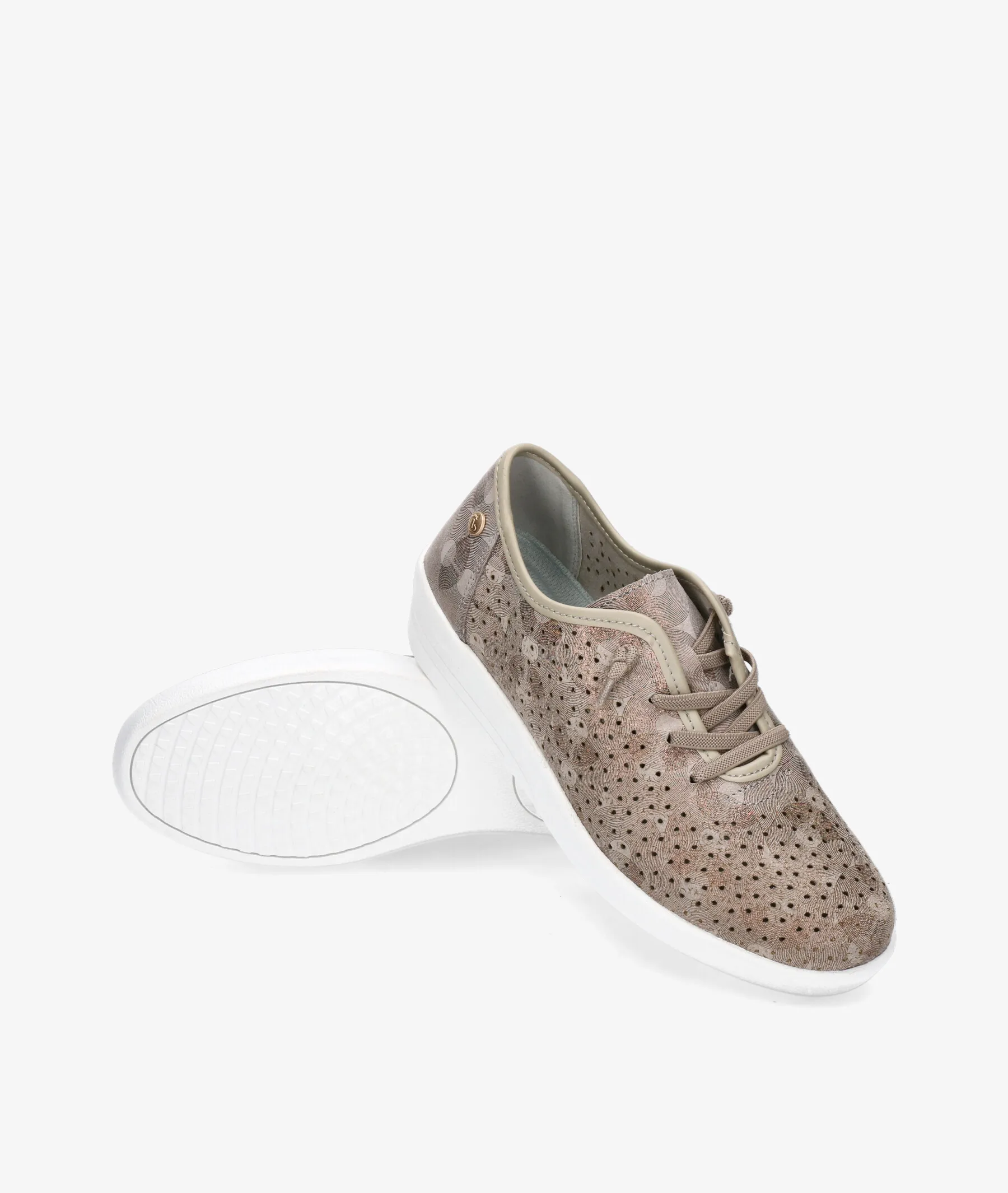 Zapatos de tacón bajo AMARPIES 26383 en topo