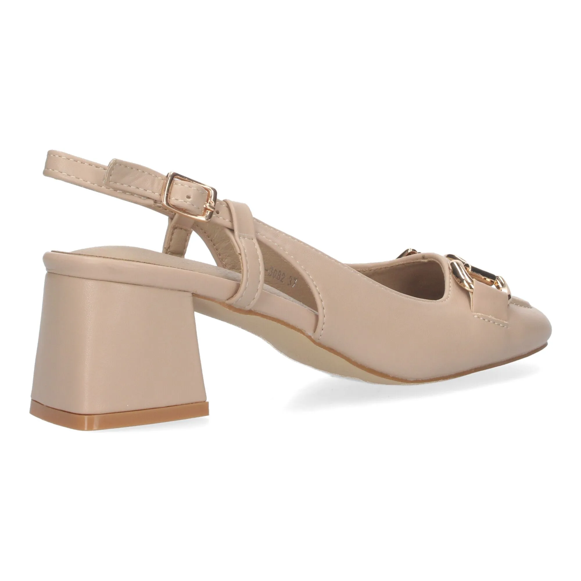 ZAPATOS DE TACóN BAJO ESTILO SALóN PARA MUJER COLOR BEIGE HF3082