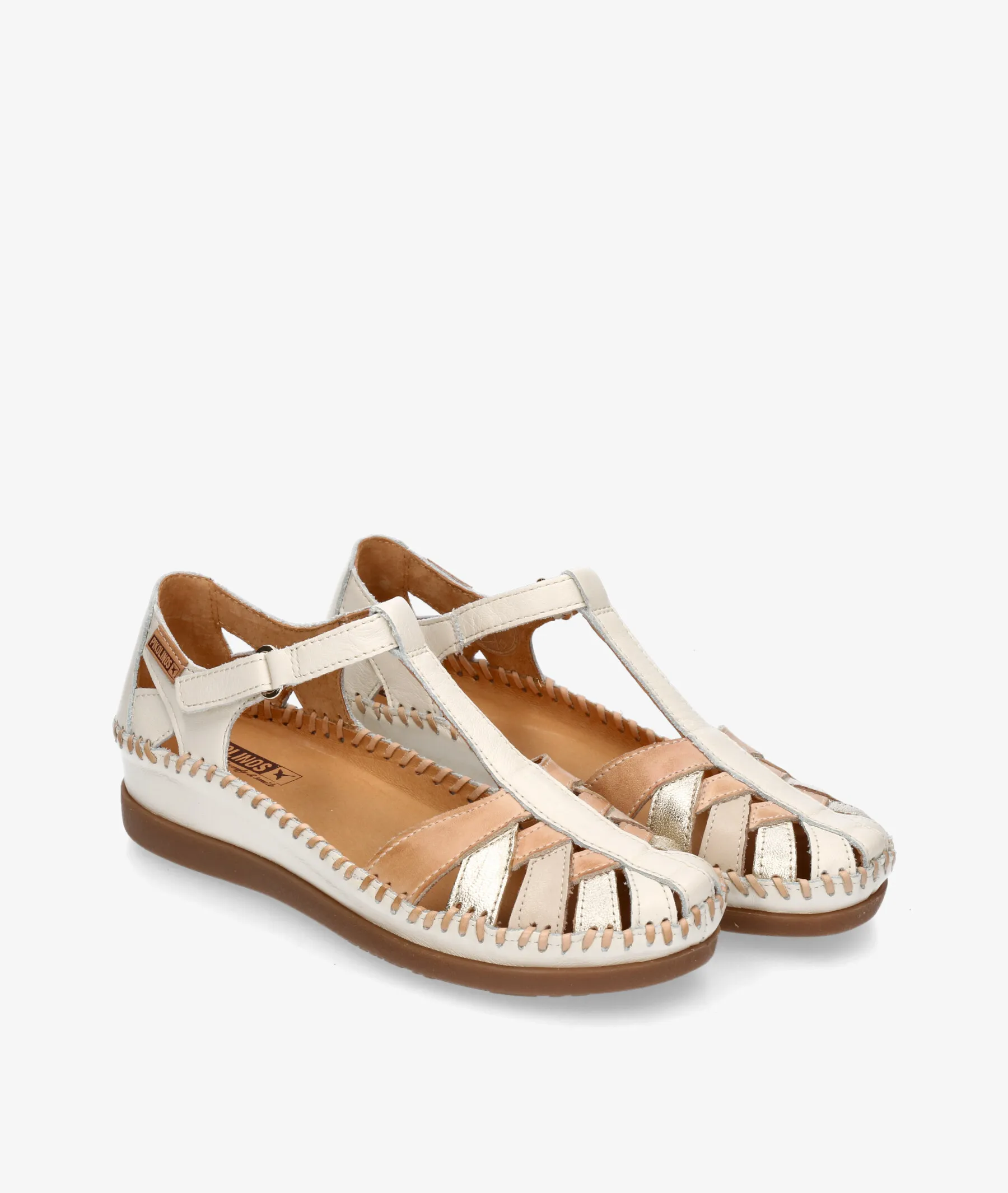 ZAPATOS DE TACóN BAJO PIKOLINOS W8K0705 EN HUESO