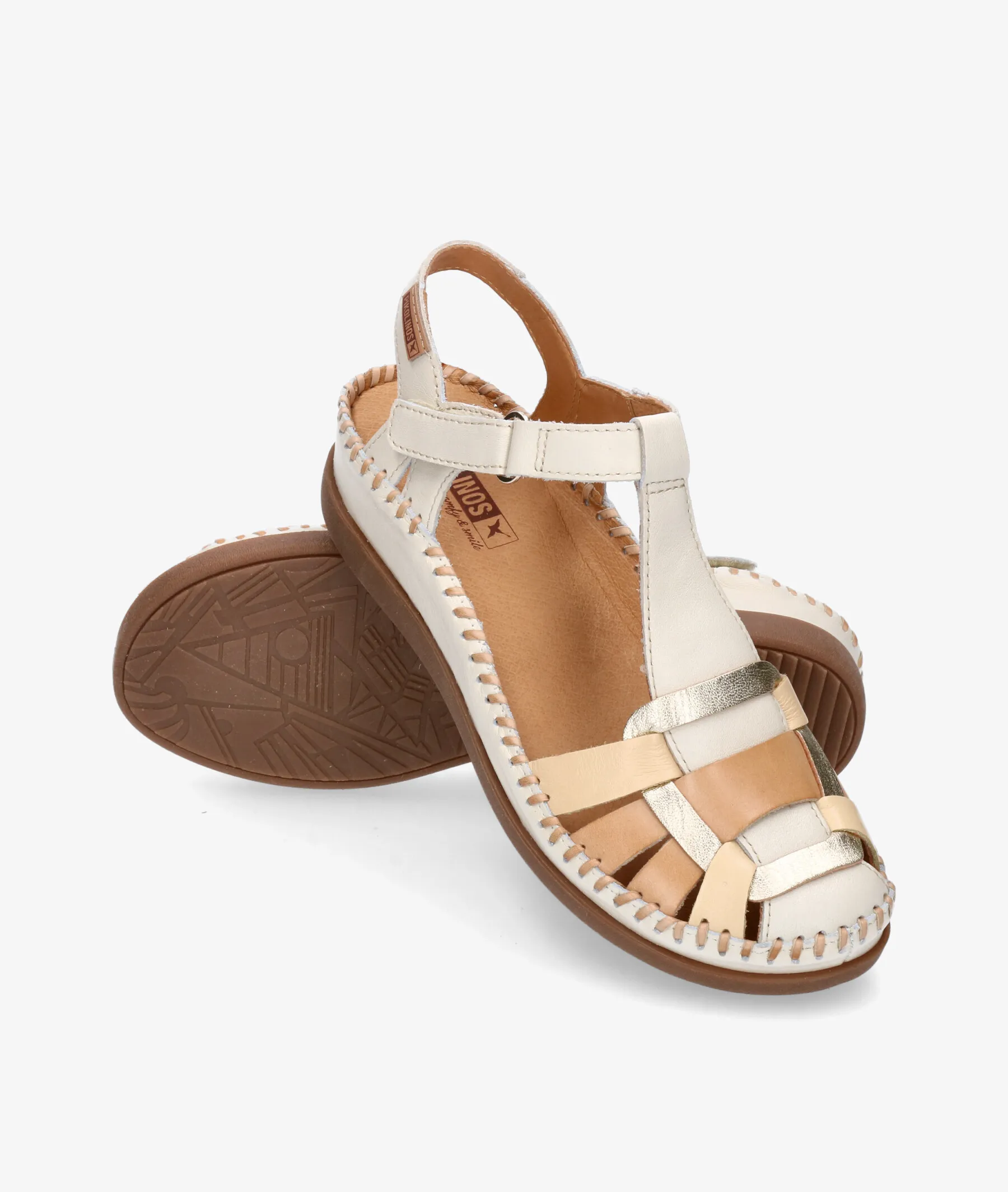 ZAPATOS DE TACóN BAJO PIKOLINOS W8K0965 EN HUESO