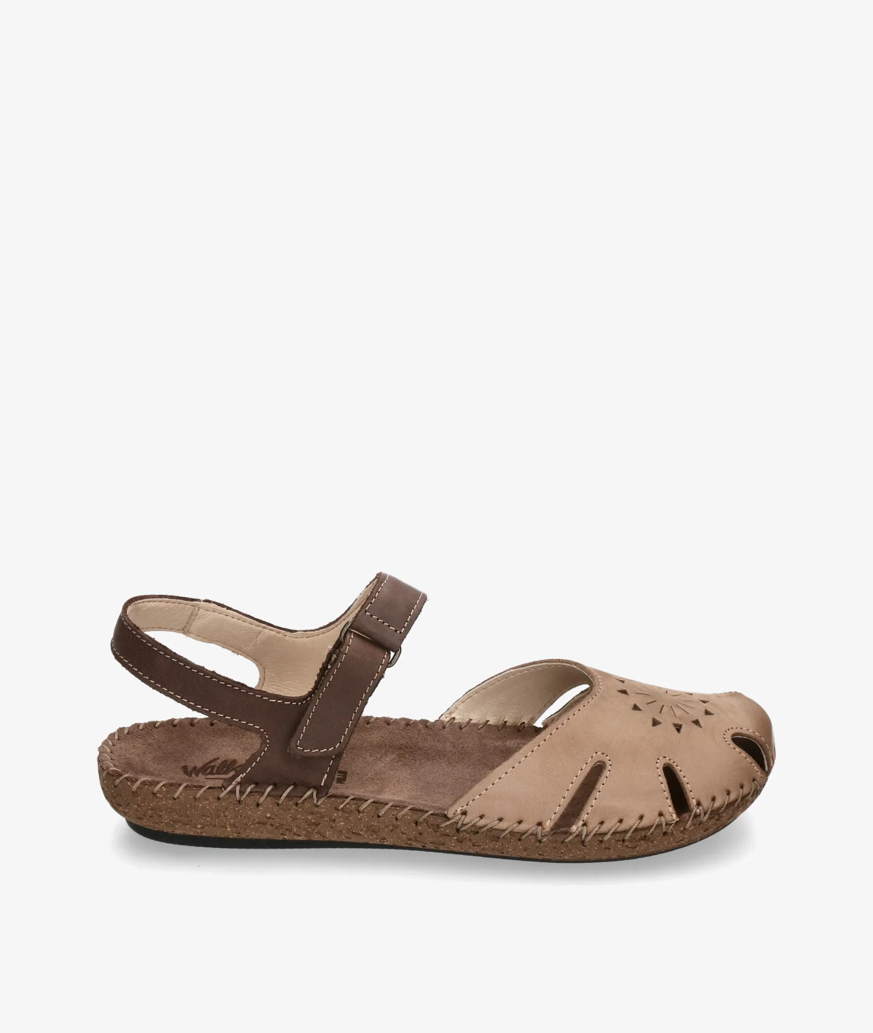 ZAPATOS DE TACóN BAJO WALK & FLY 726145710 EN NOBUCK TAUPE