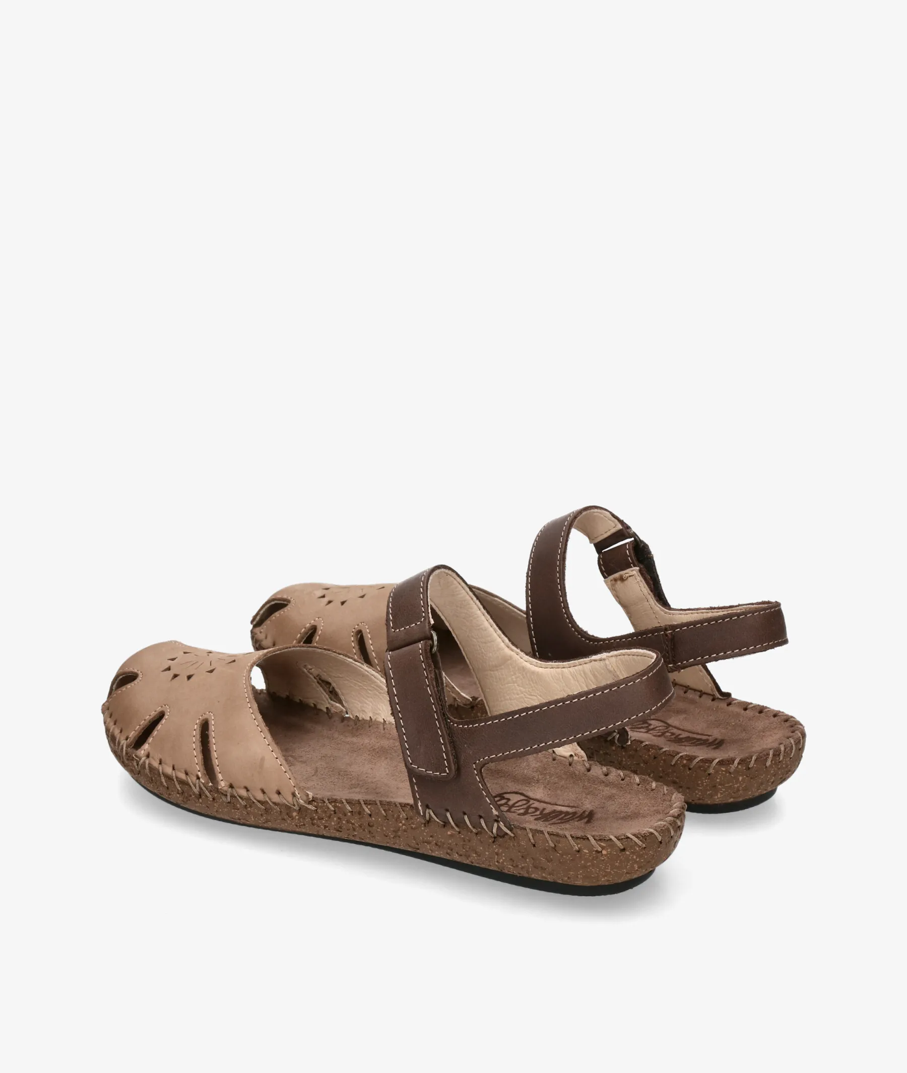 ZAPATOS DE TACóN BAJO WALK & FLY 726145710 EN NOBUCK TAUPE