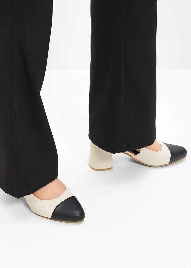 ZAPATOS DE TACóN CON TALóN ABIERTO BEIGENEGRO