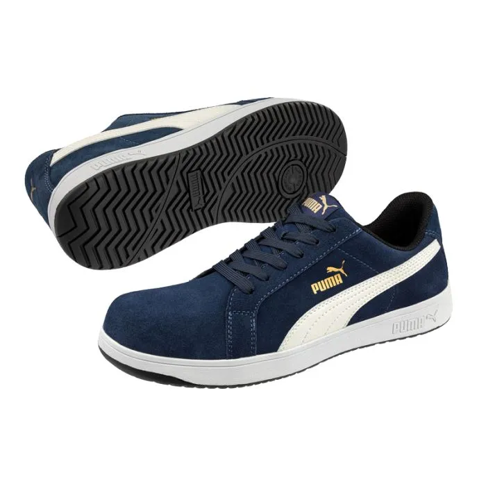Zapatos de trabajo Puma Iconic Suede Navy Low S1PL ESD FO HRO SR