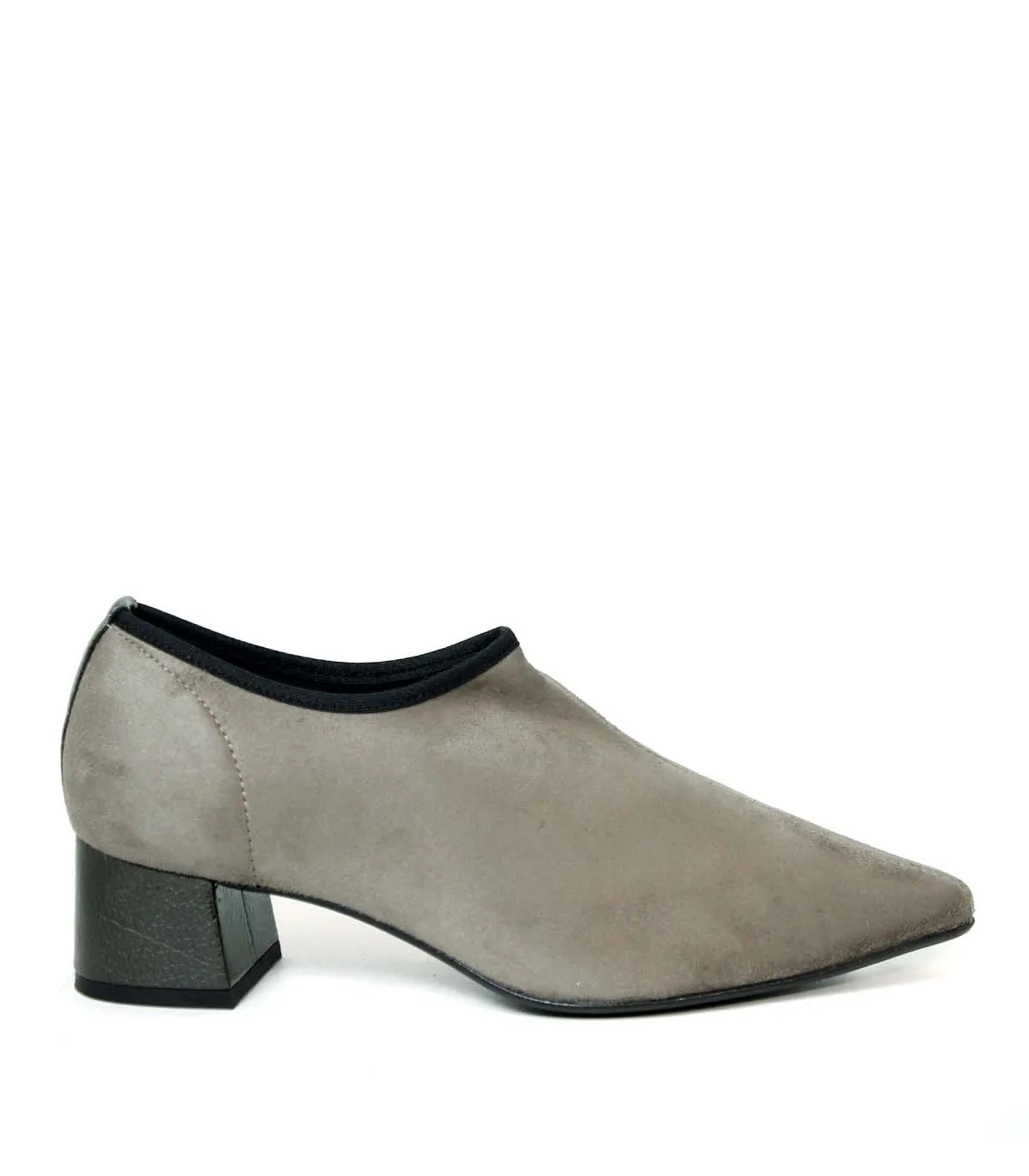 ZAPATOS ELÁSTICOS ABOTINADOS CON TACÓN APLAUSO 11543 TAUPE