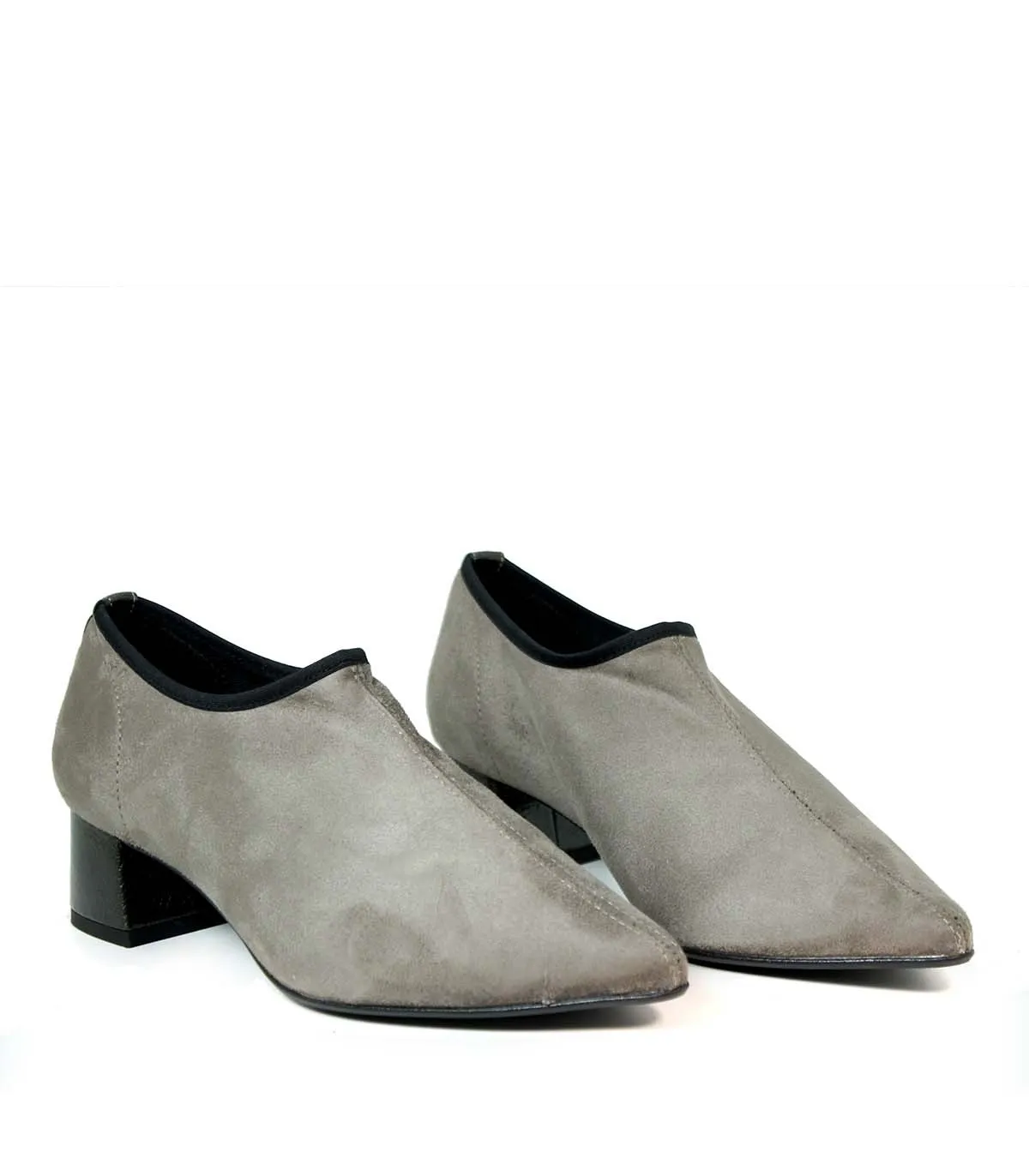 ZAPATOS ELÁSTICOS ABOTINADOS CON TACÓN APLAUSO 11543 TAUPE