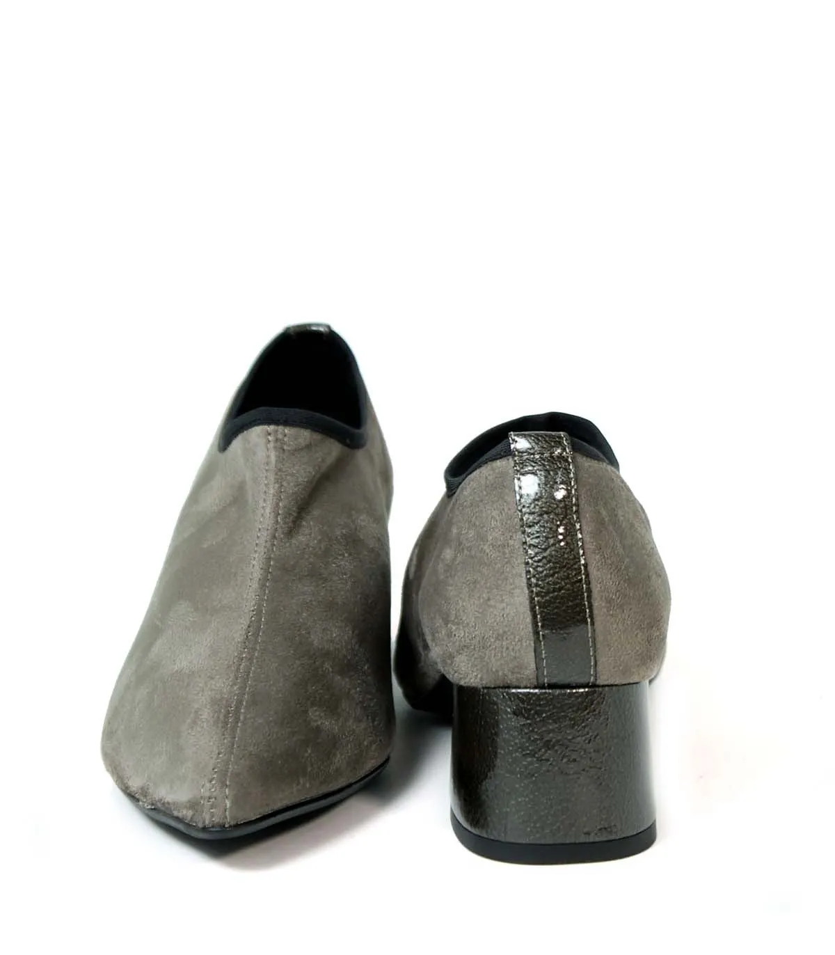 ZAPATOS ELÁSTICOS ABOTINADOS CON TACÓN APLAUSO 11543 TAUPE