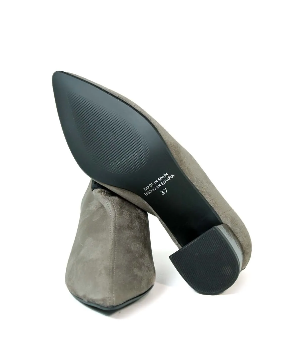 ZAPATOS ELÁSTICOS ABOTINADOS CON TACÓN APLAUSO 11543 TAUPE