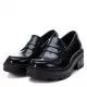 Zapatos tacón Xti negros con estampado interior tipo mocasín