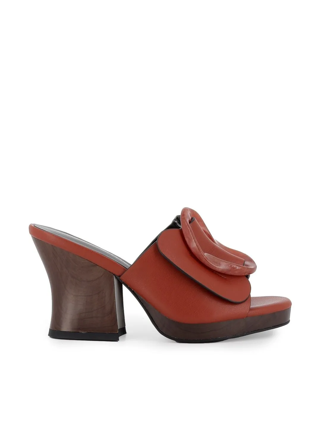 Zueco tacón alto broche mujer caldera NOA HARMON