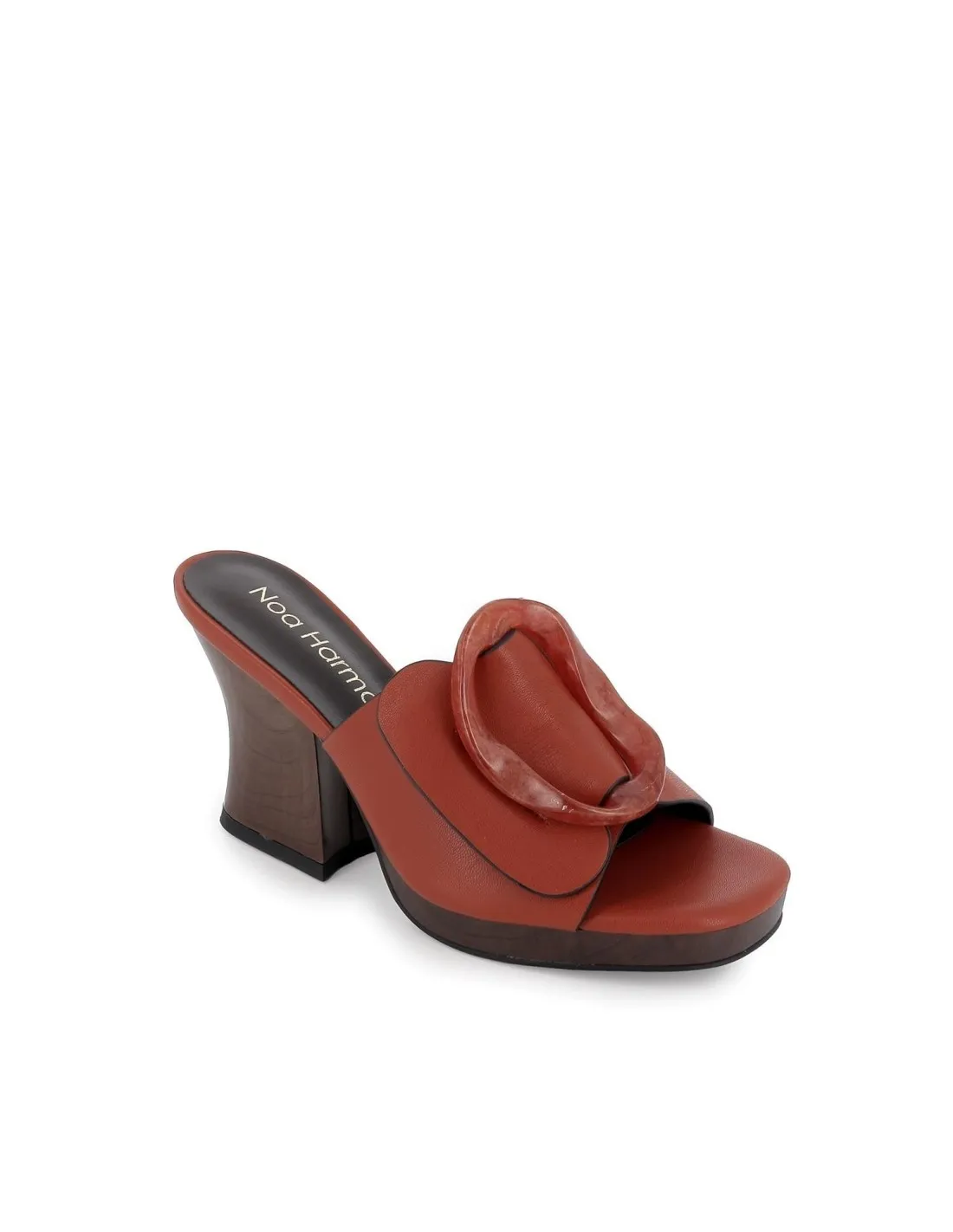 Zueco tacón alto broche mujer caldera NOA HARMON